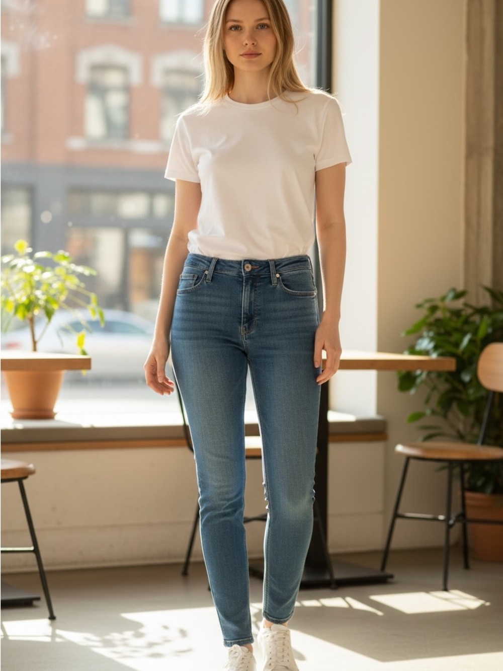 Calvin Klein Jeans Women’s 26x30 Skinny Jeans Medium Wash Stretch Denim CKJ001